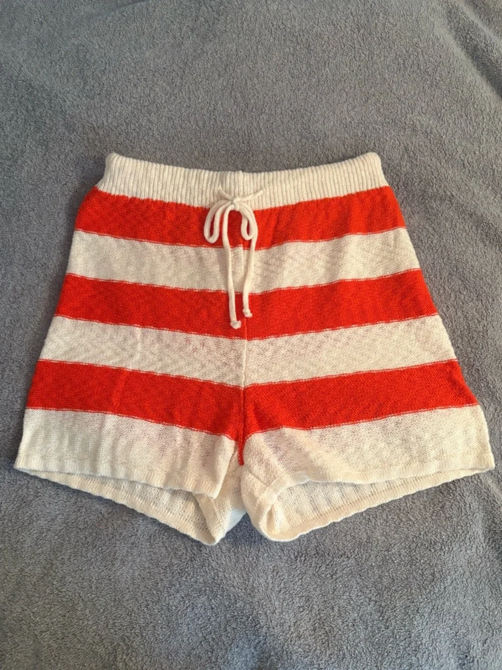 Double Zero Spicy Small Striped Knit Shorts Women’s Beachy Drawstring Small - Picture 1 of 8
